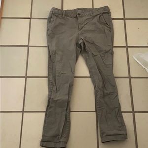 G.H. Bass Green Chino Girlfriend Fit Pants